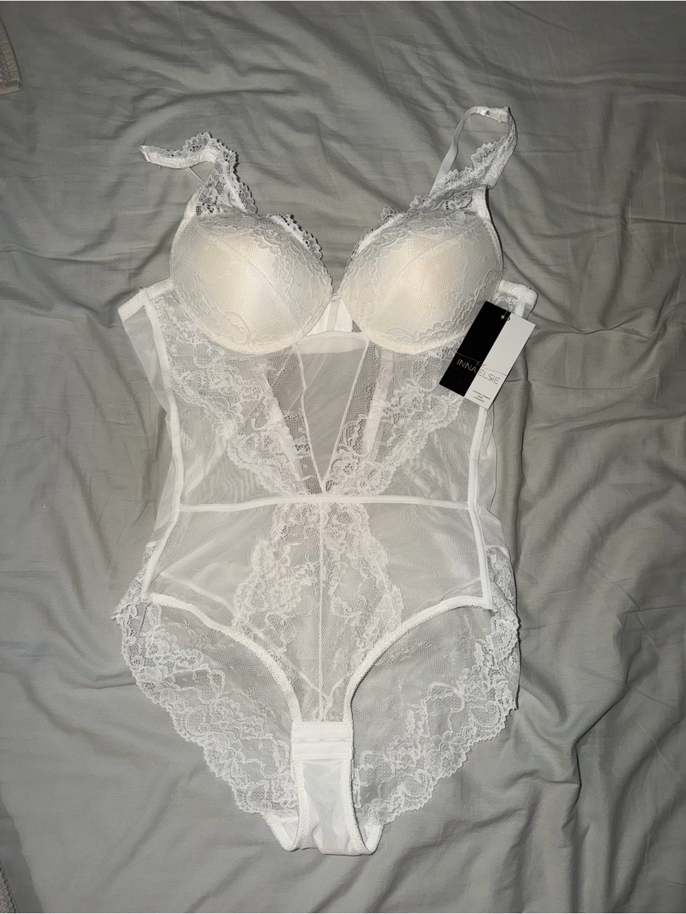 White Lace Push-Up Bodysuit Intimate Luxury Bridal Lingerie